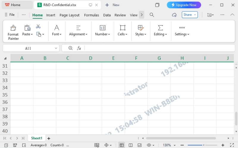 add watermark to Excel for enterprise