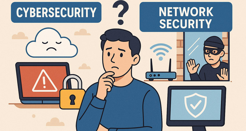 confused about cybersecurity and network security