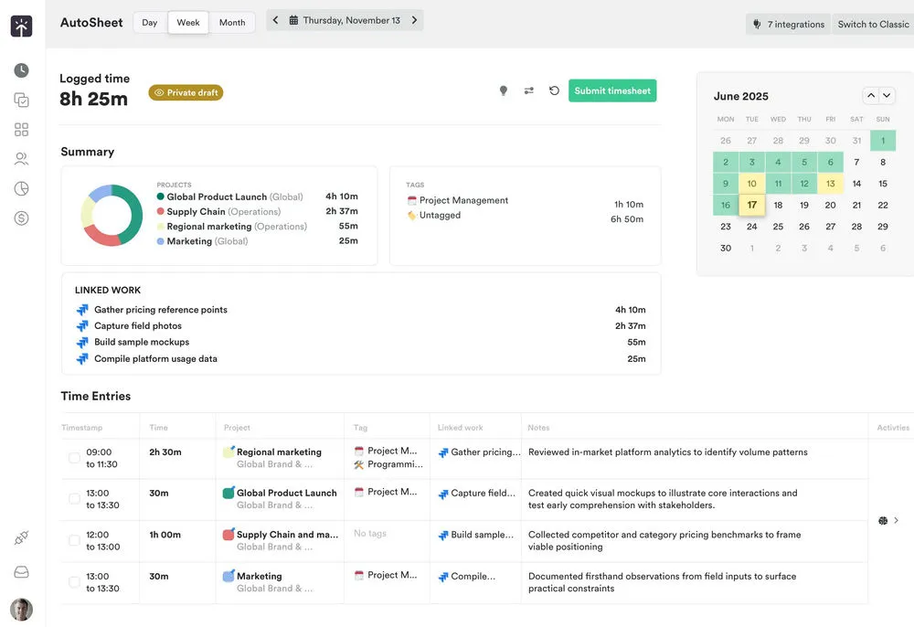 time tracking software: Timely