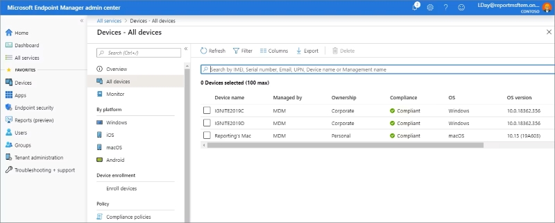 Intune remote management tool