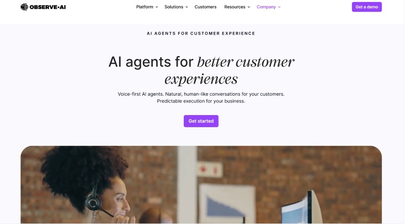 Observe.AI call center monitoring software