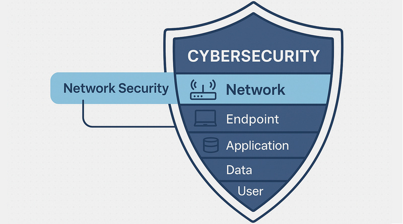 Relation between Cybersecurity and Network Security