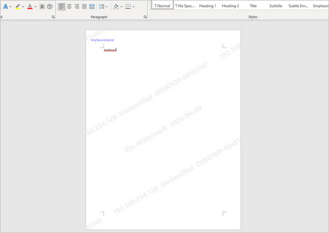 Document Watermark