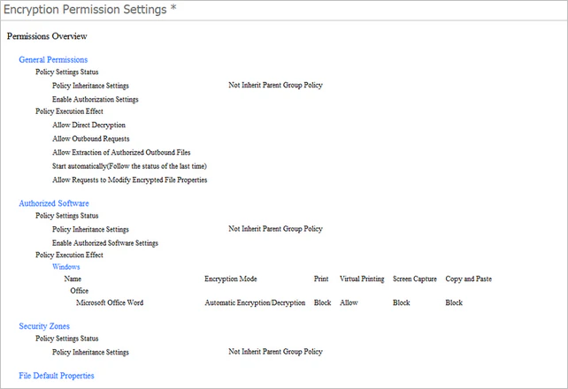 Encryption Permission-Settings