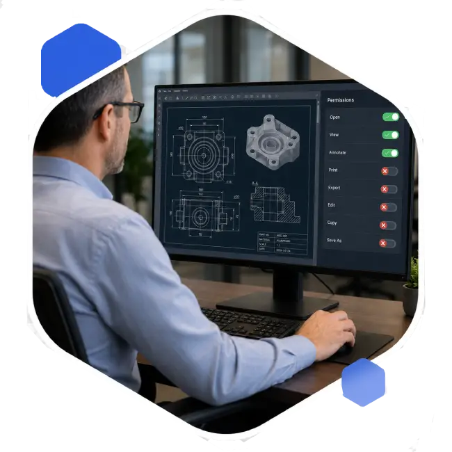 AI camera detection preventing phone photography of CAD designs in factory or office