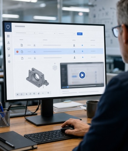 Complete CAD file audit log showing full lifecycle, access history and activity timeline