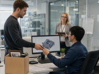 R&D team protecting core CAD design data and technical specifications