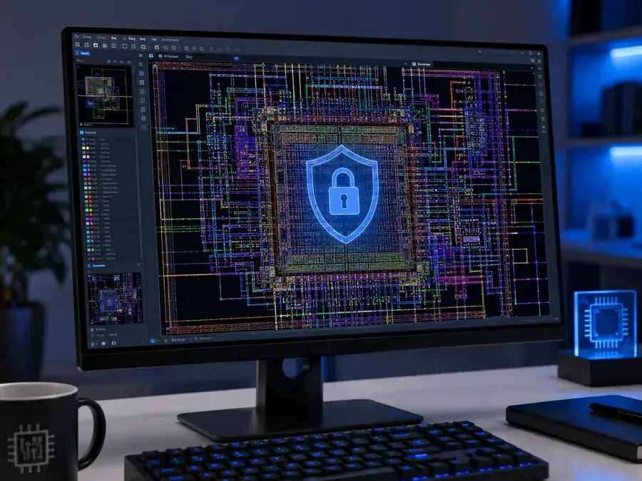 EDA workstation with transparent encryption protecting chip design files