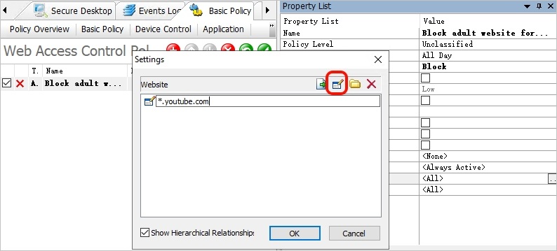 add website url