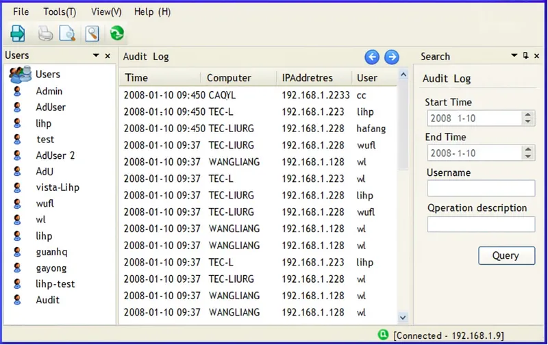 audit console overview
