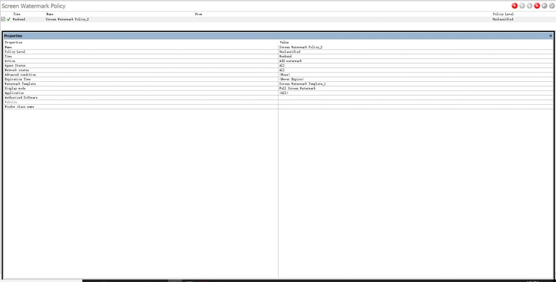 AnySecura Watermark Policies interface