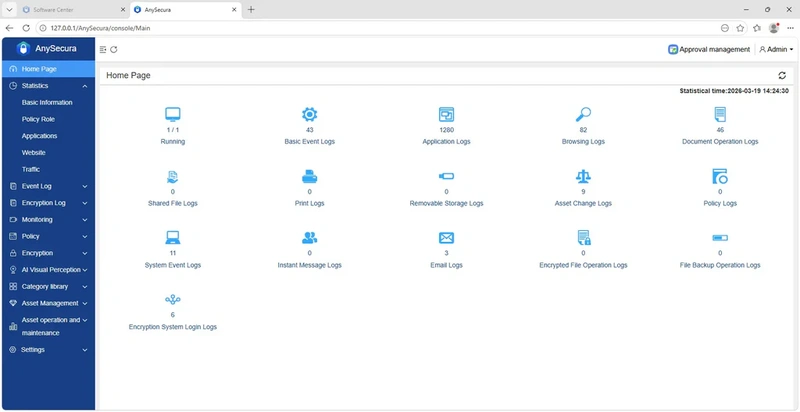AnySecura Introduction to the WEB Console interface